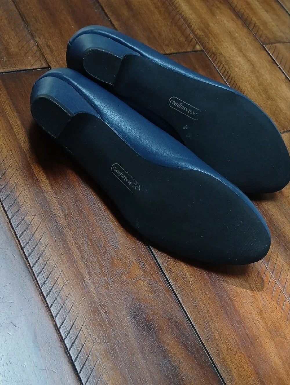 comfortview Navy Classic Round-Toe Ballet Flats